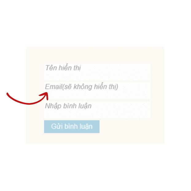 Ví dụ ô bình luận